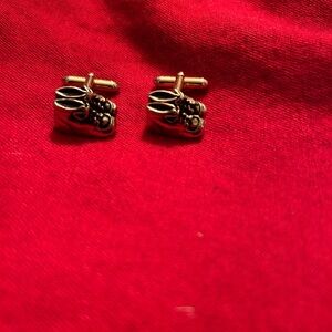 Swank Gold tone Vintage Baby shoes booties boots figure Cuff Links